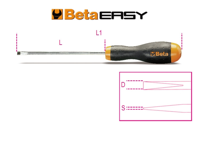 Beta Tools Model 1204 3X100-Screwdrivers Headless Slotted Beta Tools Model 1204 3X100-Screwdrivers Headless Slotted