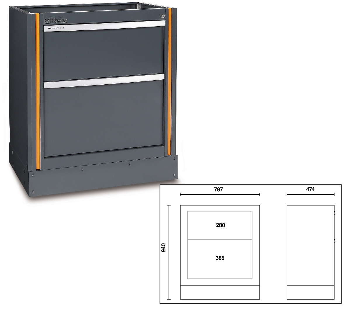 Beta Tools Model C55 M2-Fixed Module with 2 Drawers Beta Tools Model C55 M2-Fixed Module with 2 Drawers