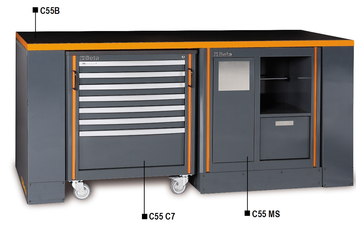 Beta Tools Model C55 B/4-Workbench & Cab C7 + Module Ms Beta Tools Model C55 B/4-Workbench & Cab C7 + Module Ms