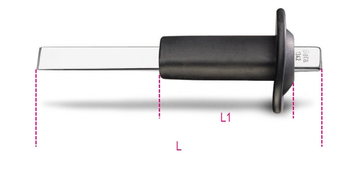 Beta Tools Model 1342 Pm-Extra Flat Chisel with Hand Guard Beta Tools Model 1342 Pm-Extra Flat Chisel with Hand Guard