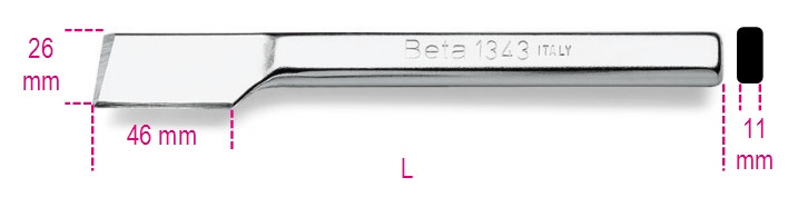 Beta Tools Model 1343 Flat Chisel with Side Cutter Beta Tools Model 1343 Flat Chisel with Side Cutter