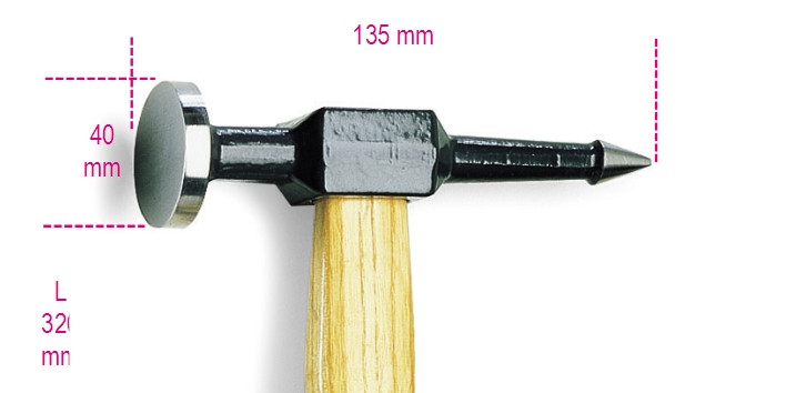 Beta Tools Model 1353 Hammer Round Flat Face - Point Pein Beta Tools Model 1353 Hammer Round Flat Face - Point Pein
