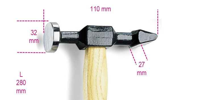 Beta Tools Model 1359 T-Hammer Round Flat-Horizontal Pein Beta Tools Model 1359 T-Hammer Round Flat-Horizontal Pein