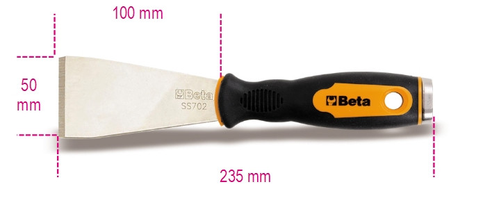Beta Tools Model 1479 Rb/3-Flat Putty Knife Scraper Beta Tools Model 1479 Rb/3-Flat Putty Knife Scraper