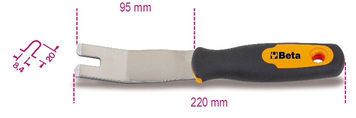 Beta Tools Model 1479 U/32-Trim Pin Remover Steel Blade Beta Tools Model 1479 U/32-Trim Pin Remover Steel Blade