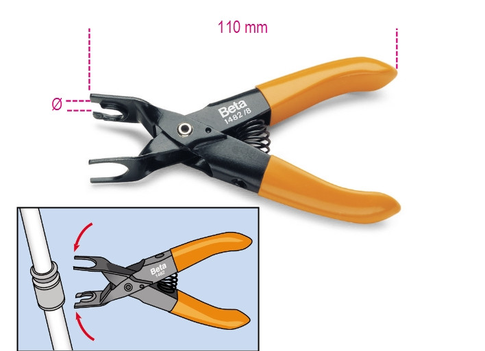 Beta Tools Model 1482 10mm-Quick Coupler Pliers Fuel Pipes Beta Tools Model 1482 10mm-Quick Coupler Pliers Fuel Pipes