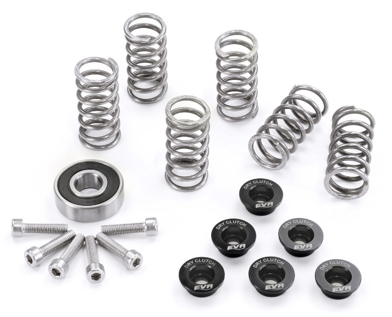 EVR Dry Clutch Stainless Steel Hardware kit (Retainers Springs Screws and Throw-out Bearing) EVR Dry Clutch Stainless Steel Hardware kit (Retainers Springs Screws and Throw-out Bearing)